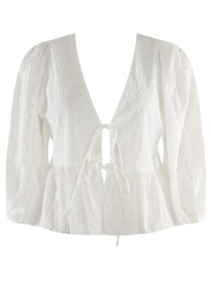 The Lucy Tie Front Blouse-RESTOCKED