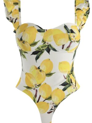 The Summer Print Frill Bodysuit