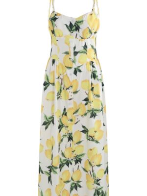 The Summer Print Lemon Dress