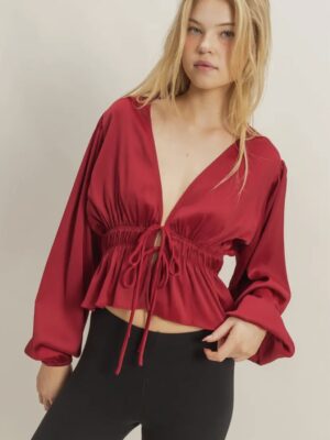 The Deep V Neck Blouse