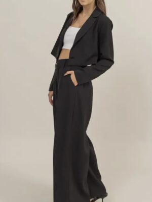 The Stacey Cropped Blazer And Trouser Set